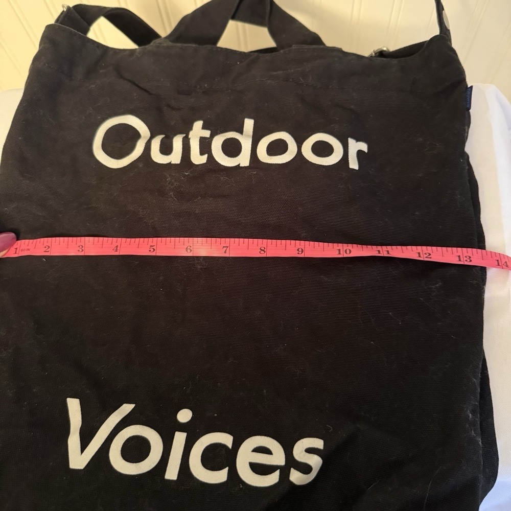 Baggu X Outdoor Voices Duck Bag Shopper Canvas Tote Purse Washable Black - Picture 9 of 14